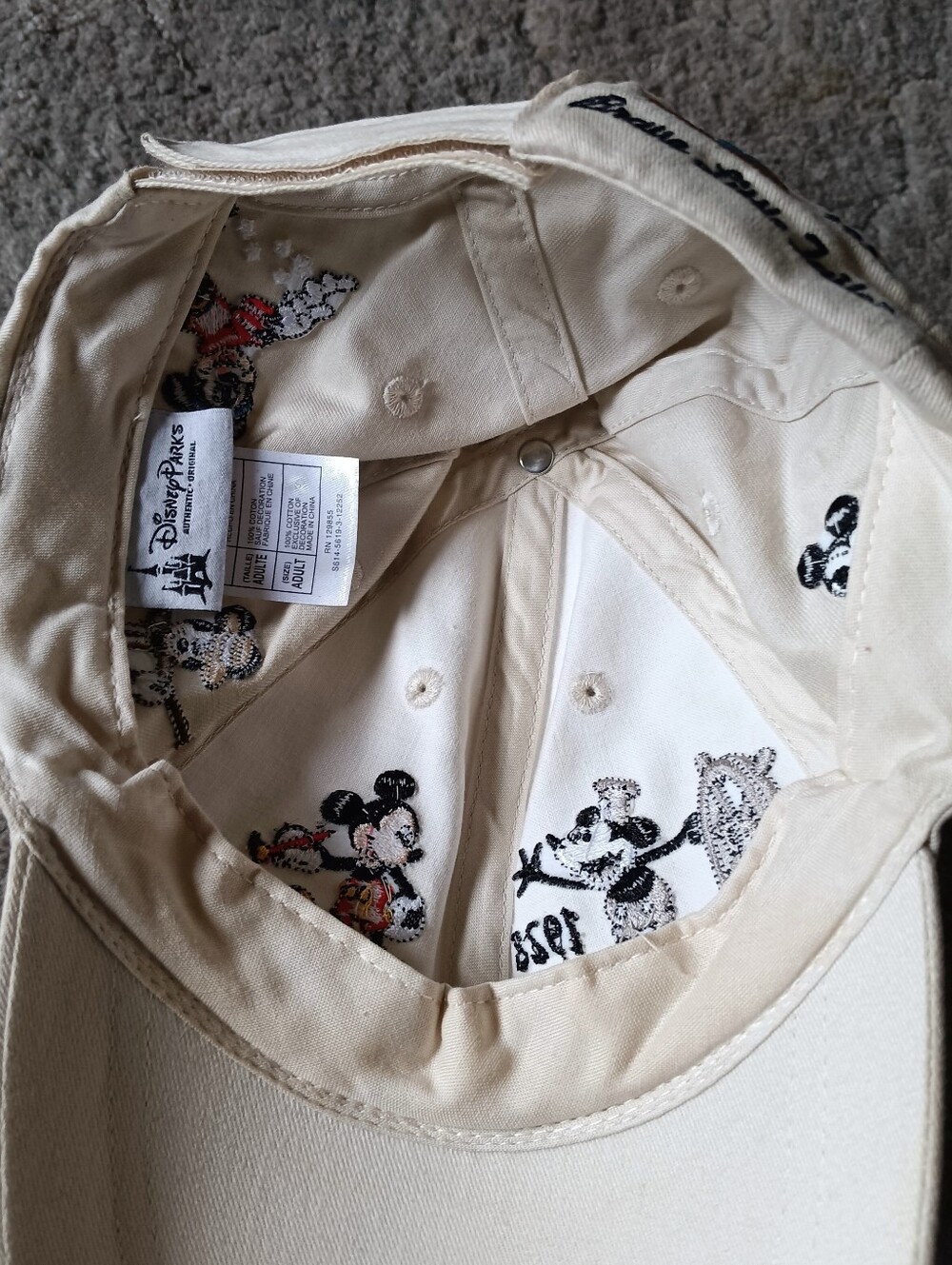 š¤ LOT 2 Disney Parks Mickey Through The Years Embroidered Baseball Cap Hat - Picture 13 of 16